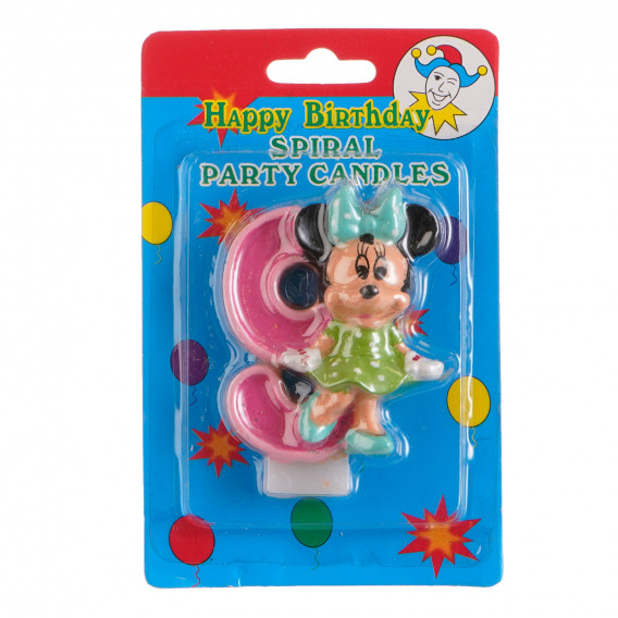Свещичка Мини Маус цифра 9 за момиче Minnie Mouse 170256 