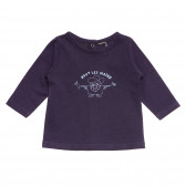 Памучна блуза за бебе за момче лилава Tape a l'oeil 170419 