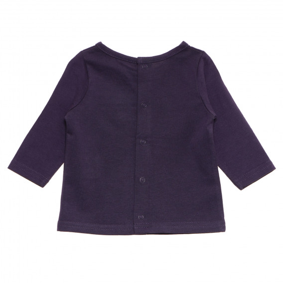 Памучна блуза за бебе за момче лилава Tape a l'oeil 170422 4