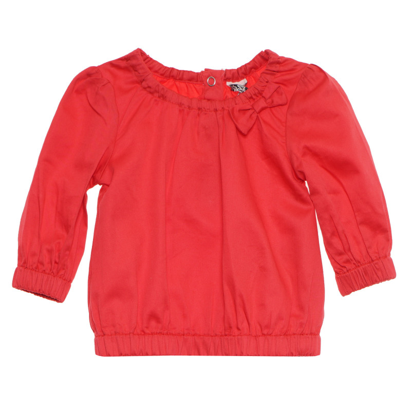 Памучна блуза за бебе за момиче червена  170435