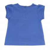 Памучна тениска за бебе за момиче синя Tape a l'oeil 170454 4