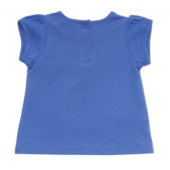 Памучна тениска за бебе за момиче синя Tape a l'oeil 170454 4
