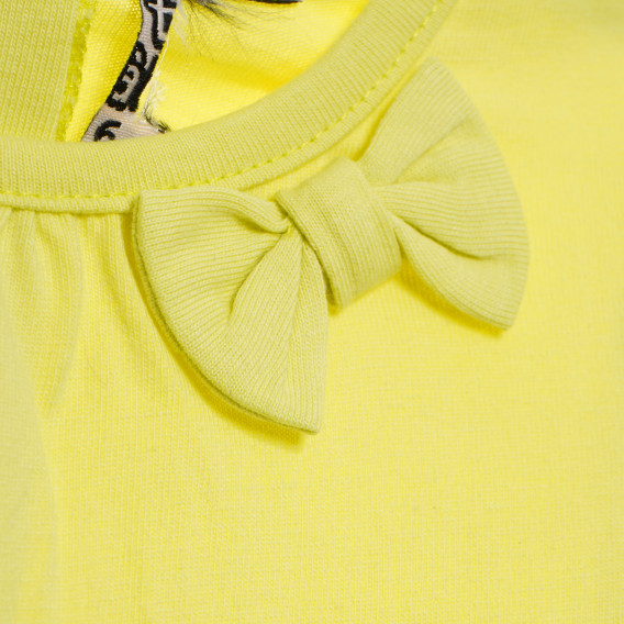 Памучна тениска за бебе за момиче жълта Tape a l'oeil 170456 2