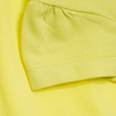 Памучна тениска за бебе за момиче жълта Tape a l'oeil 170457 3