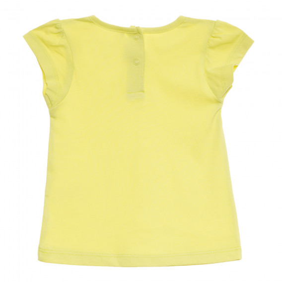 Памучна тениска за бебе за момиче жълта Tape a l'oeil 170458 4