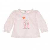 Памучна блуза за бебе за момиче розова Tape a l'oeil 170479 