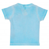 Памучна тениска за бебе с принт на рибки, синя Tape a l'oeil 170498 4