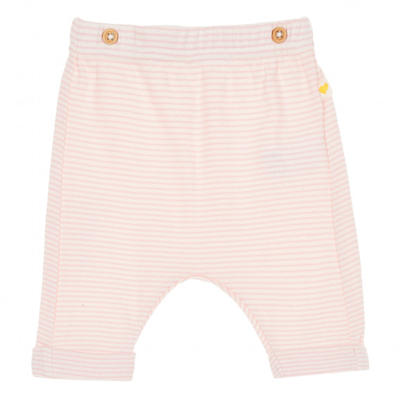 Памучен панталон за бебе в бяло-розово райе Tape a l'oeil 170550 