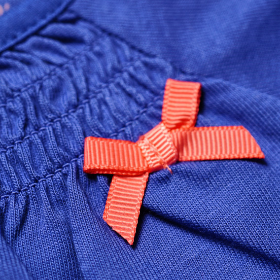 Памучна блуза с къс ръкав за бебе, синя Tape a l'oeil 170600 4