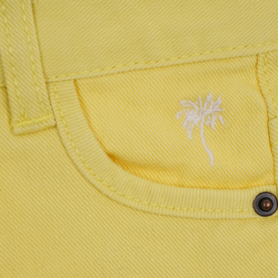 Памучен панталон за момиче жълт Tape a l'oeil 170618 3