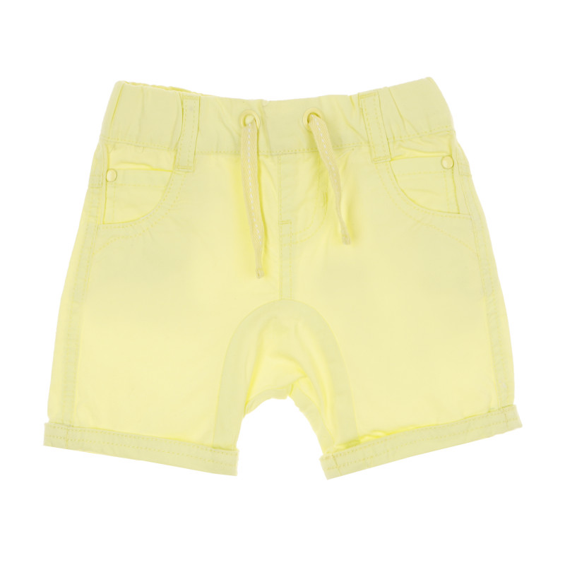 Памучен панталон за бебе за момиче жълт  170620