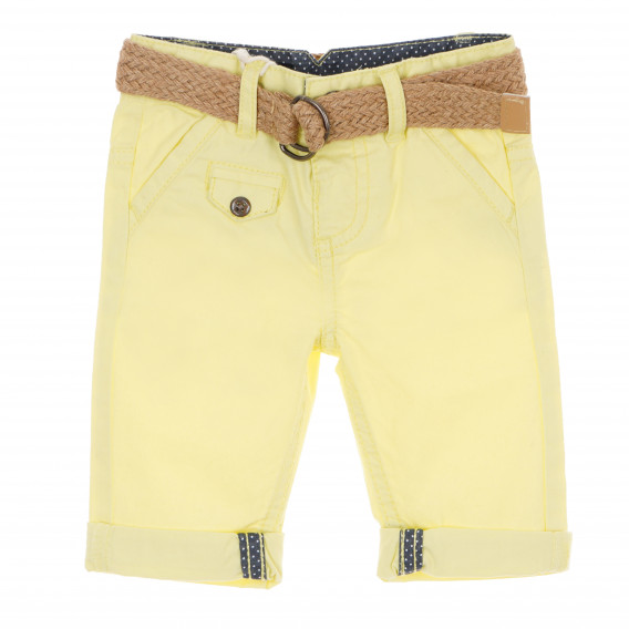 Памучен панталон за бебе за момиче жълт Tape a l'oeil 170624 