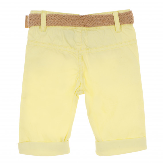 Памучен панталон за бебе за момиче жълт Tape a l'oeil 170627 4