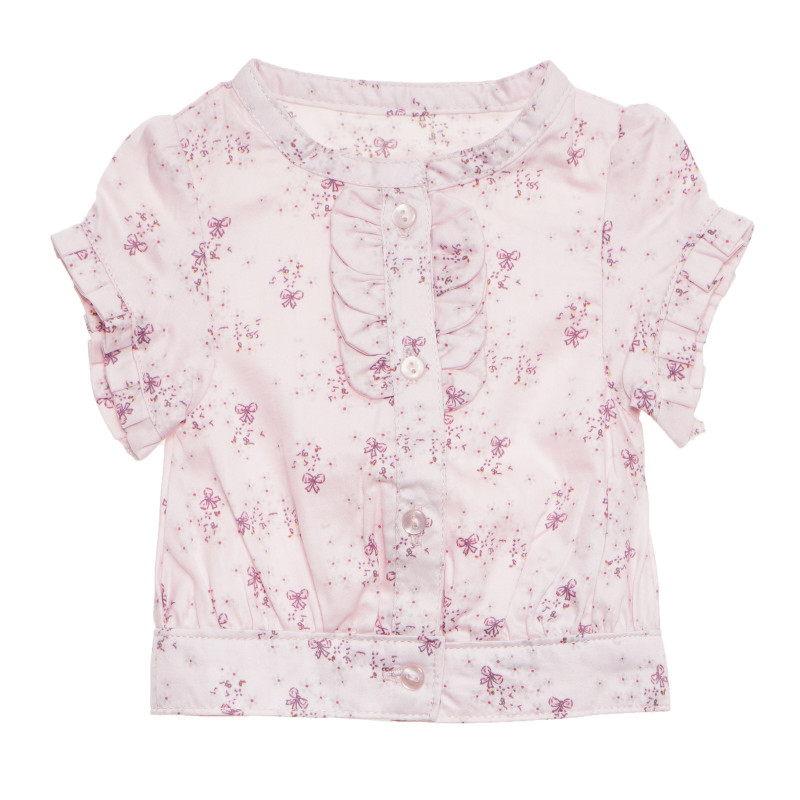Памучна блуза за бебе за момиче розова  170694
