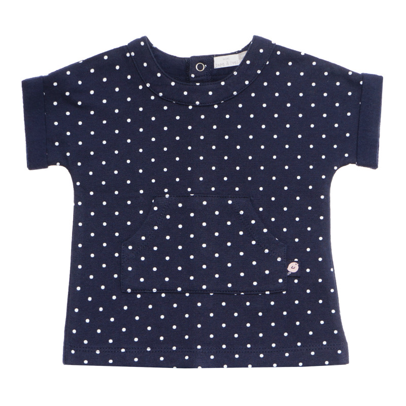 Памучна тениска за бебе за момиче синя  170702