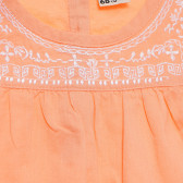 Памучна рокля с дълъг ръкав за бебе за момиче оранжева Tape a l'oeil 170775 2