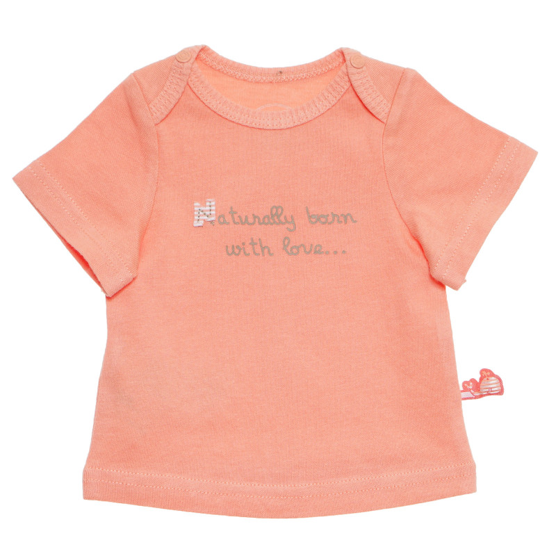 Памучна блуза за бебе оранжева  170782