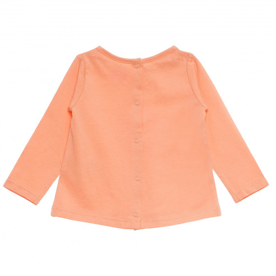 Памучна рокля с дълъг ръкав за бебе за момиче оранжева Tape a l'oeil 170957 4