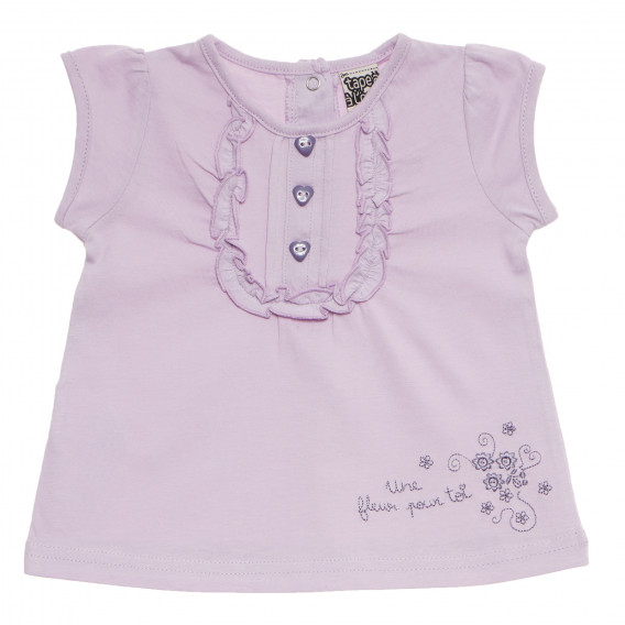 Памучна рокля за бебе за момиче лилава Tape a l'oeil 171022 