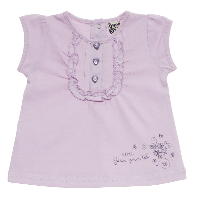 Памучна рокля за бебе за момиче лилава  171022