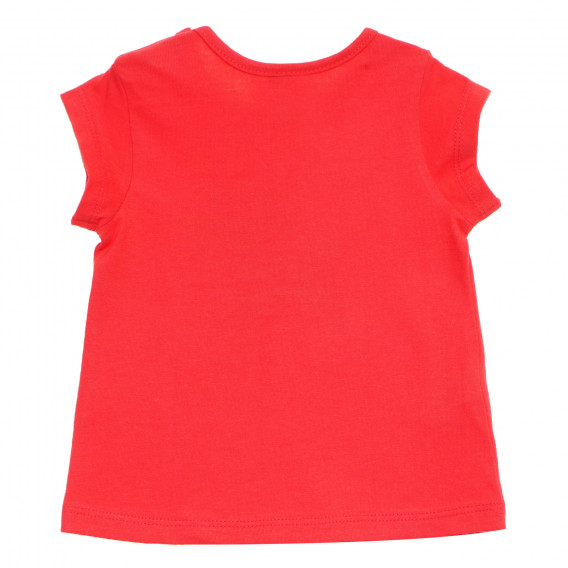 Памучна тениска за бебе за момиче червена Tape a l'oeil 171033 4