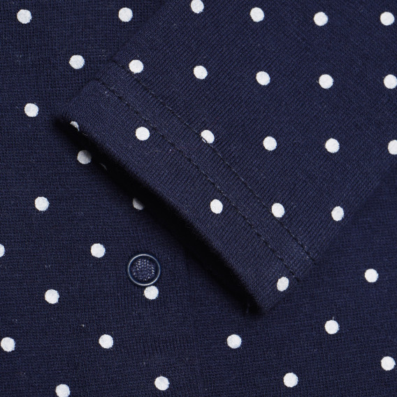 Памучна блуза с дълъг ръкав за бебе за момиче синя Tape a l'oeil 171052 3