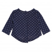 Памучна блуза с дълъг ръкав за бебе за момиче синя Tape a l'oeil 171053 4