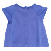 Памучна блуза с оранжева панделка за бебе, синя Tape a l'oeil 171065 4