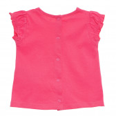 Памучна тениска за бебе за момиче розова Tape a l'oeil 171069 4