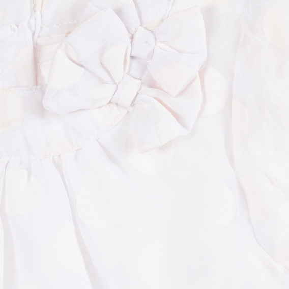 Памучна рокля за бебе за момиче бяла Tape a l'oeil 171302 2