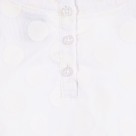 Памучна рокля за бебе за момиче бяла Tape a l'oeil 171303 3