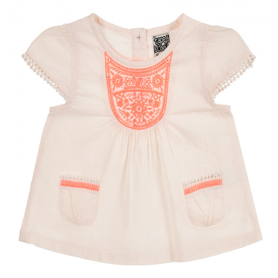 Разкроена рокля за бебе момиче бежова Tape a l'oeil 171317 