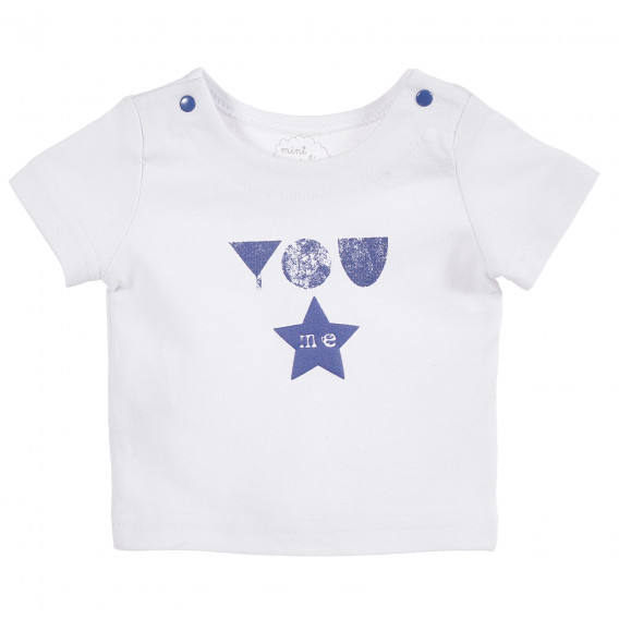 Памучна блуза за бебе момче бяла Tape a l'oeil 171349 