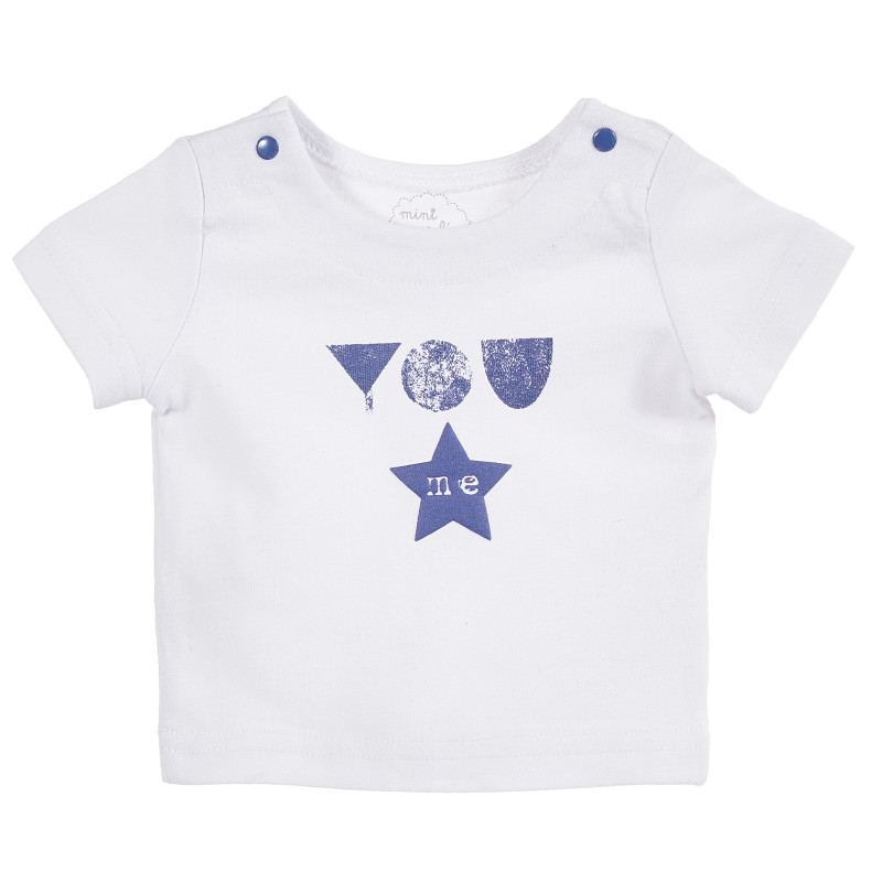 Памучна блуза за бебе момче бяла  171349