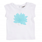 Памучна тениска с апликация за бебе, бяла Tape a l'oeil 171353 