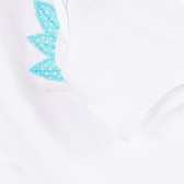 Памучна тениска с апликация за бебе, бяла Tape a l'oeil 171355 3
