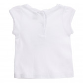 Памучна тениска с апликация за бебе, бяла Tape a l'oeil 171356 4