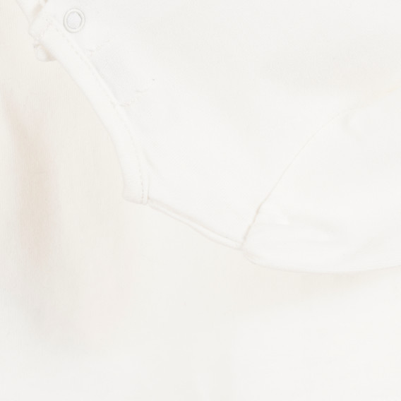 Памучна блуза с графичен принт за бебе за момиче бяла Tape a l'oeil 171359 3