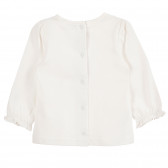Памучна блуза с графичен принт за бебе за момиче бяла Tape a l'oeil 171360 4