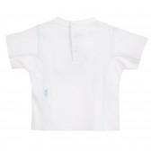 Памучна блуза с къс ръкав за бебе момче бяла Tape a l'oeil 171384 4