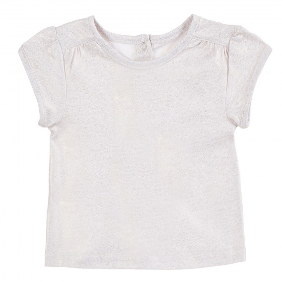 Памучна блуза за бебе за момиче сива Tape a l'oeil 171405 