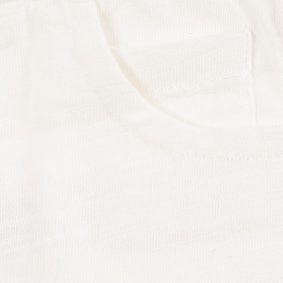Памучни къси панталони за бебе за момиче бели Tape a l'oeil 171414 2