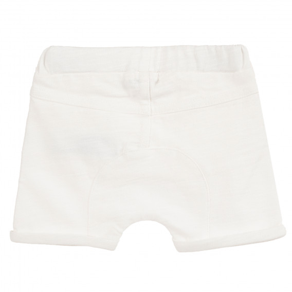 Памучни къси панталони за бебе за момиче бели Tape a l'oeil 171416 4