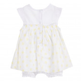 Памучна рокля за бебе за момиче бяла Tape a l'oeil 171420 4