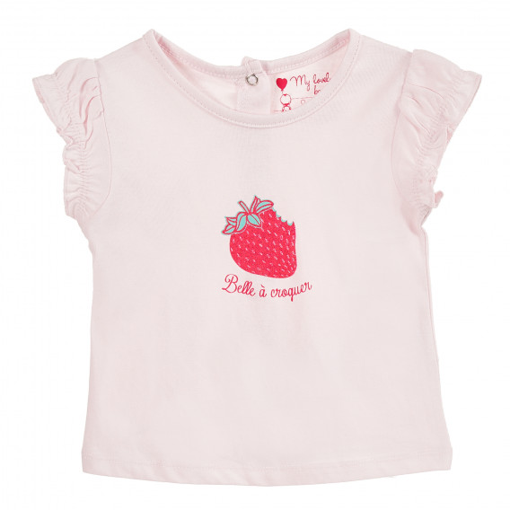 Памучна рокля за бебе момиче розова Tape a l'oeil 171425 
