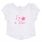 Памучна тениска за бебе момиче бяла Tape a l'oeil 171433 