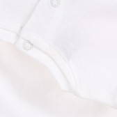 Памучна тениска за бебе за момиче бяла Tape a l'oeil 171443 3
