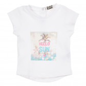 Памучна блуза за бебе за момиче бяла Tape a l'oeil 171449 