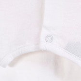 Памучна тениска с щампа сърца за беб, бяла Tape a l'oeil 171463 3