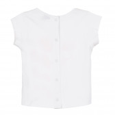 Памучна тениска с щампа сърца за беб, бяла Tape a l'oeil 171464 4